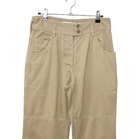 Nili Lotan Military Jogger Pants Women’s Size 2 Barley Tan High Rise Cropped Fit - Picture 3 of 13